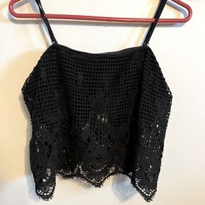 2 for $15 Express black crochet Crop Top